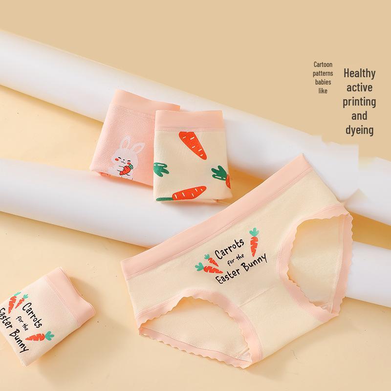 Girls' Cotton Triangle and Mid-Length Briefs – Class A, Comfortable Non-Pinching Design