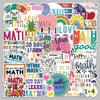 50 Math Symbol Cartoon Stickers: Waterproof Decorative Stickers for Laptops & Planners