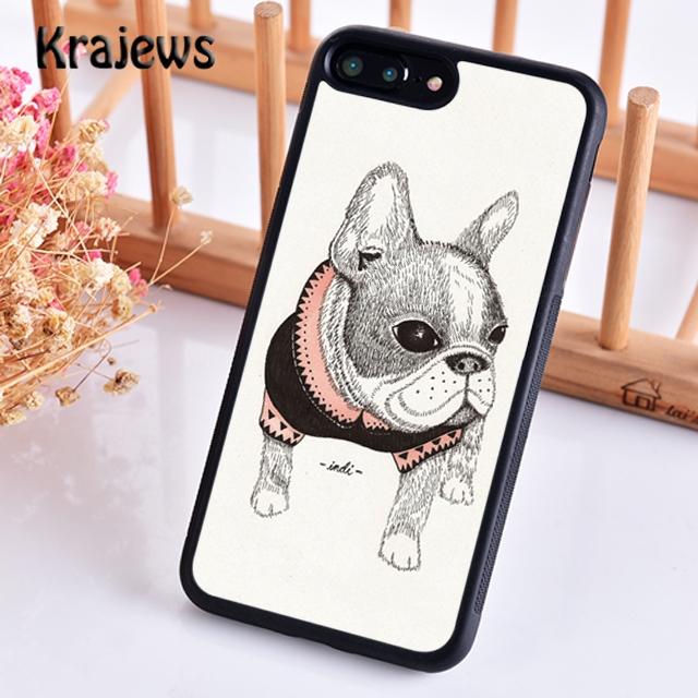 Krajews Cute Funny French Bulldog Phone Case Cover For iPhone 17 Air 16 15 14 plus 11 12 pro max coque Fundas