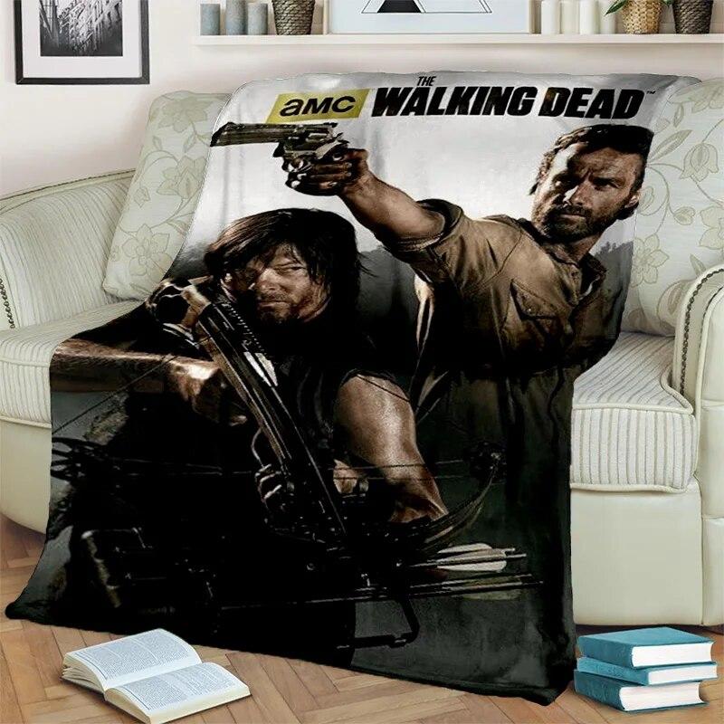 3D Horror TV The Walking Dead TWD Blanket,Soft Throw Blanket for Home Bedroom Bed Sofa Picnic Travel Office Cover Blanket Kids