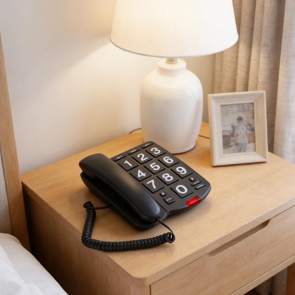Large Keys Corded Phone   Speed   Landline Phone with 110dB Loud   Flashing Indicator   Function for Seniors