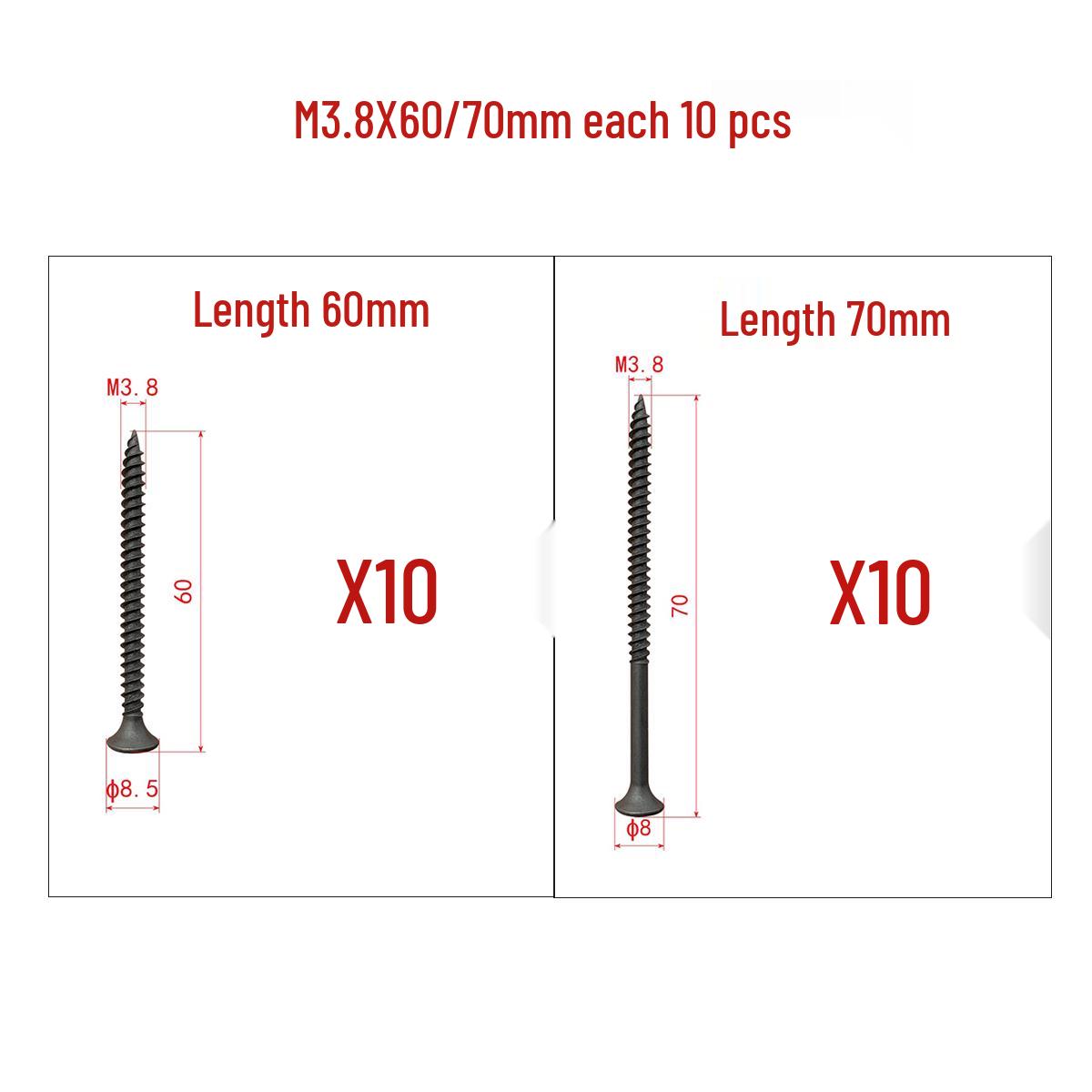 

Сірі фосфатовані саморізи M3.5 з потайною головкою для гіпсокартону та дерева