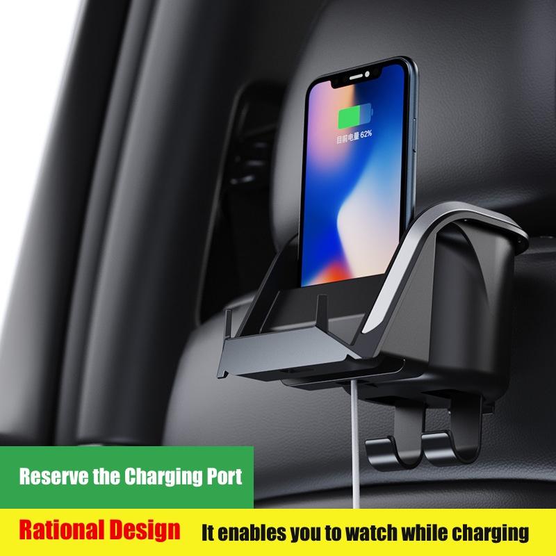 3-in-1 Car Seat Cup Holder Cell Phone Holder Car Headrest Multifunctional Hook Storage Box Car Interior Accessories