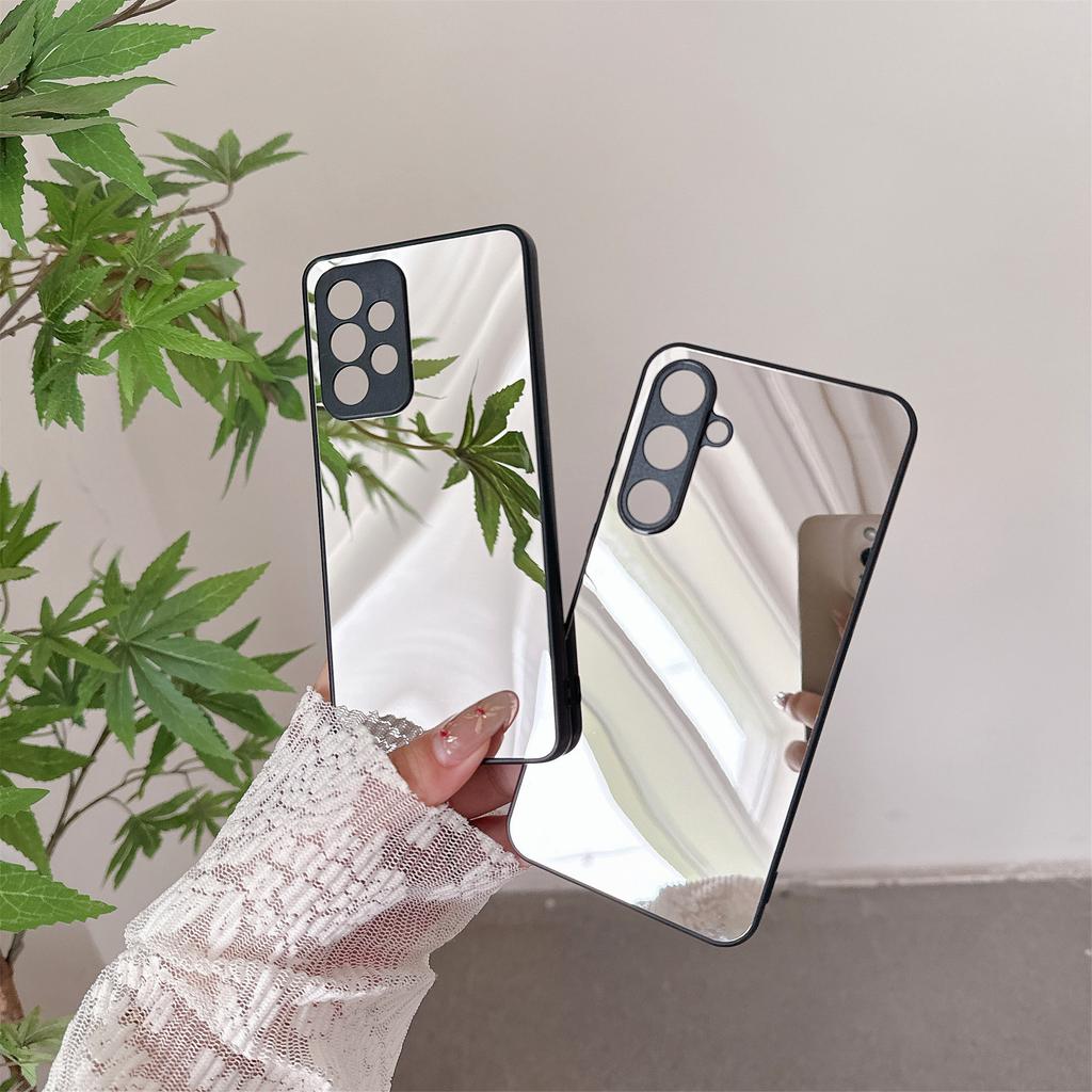 Applicable To Samsung A56/A36 Mirror Fine Hole Mobile Phone Case A57/A37 Makeup Mirror A17 All-inclusive Protective Case A26