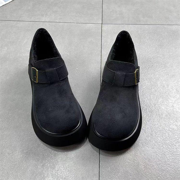 Women's Snow Boots Round Toe Fleece Lined Thick Bottom Platform Shoes Rubber Sole Summer Casual Solid Color Adult Footwear