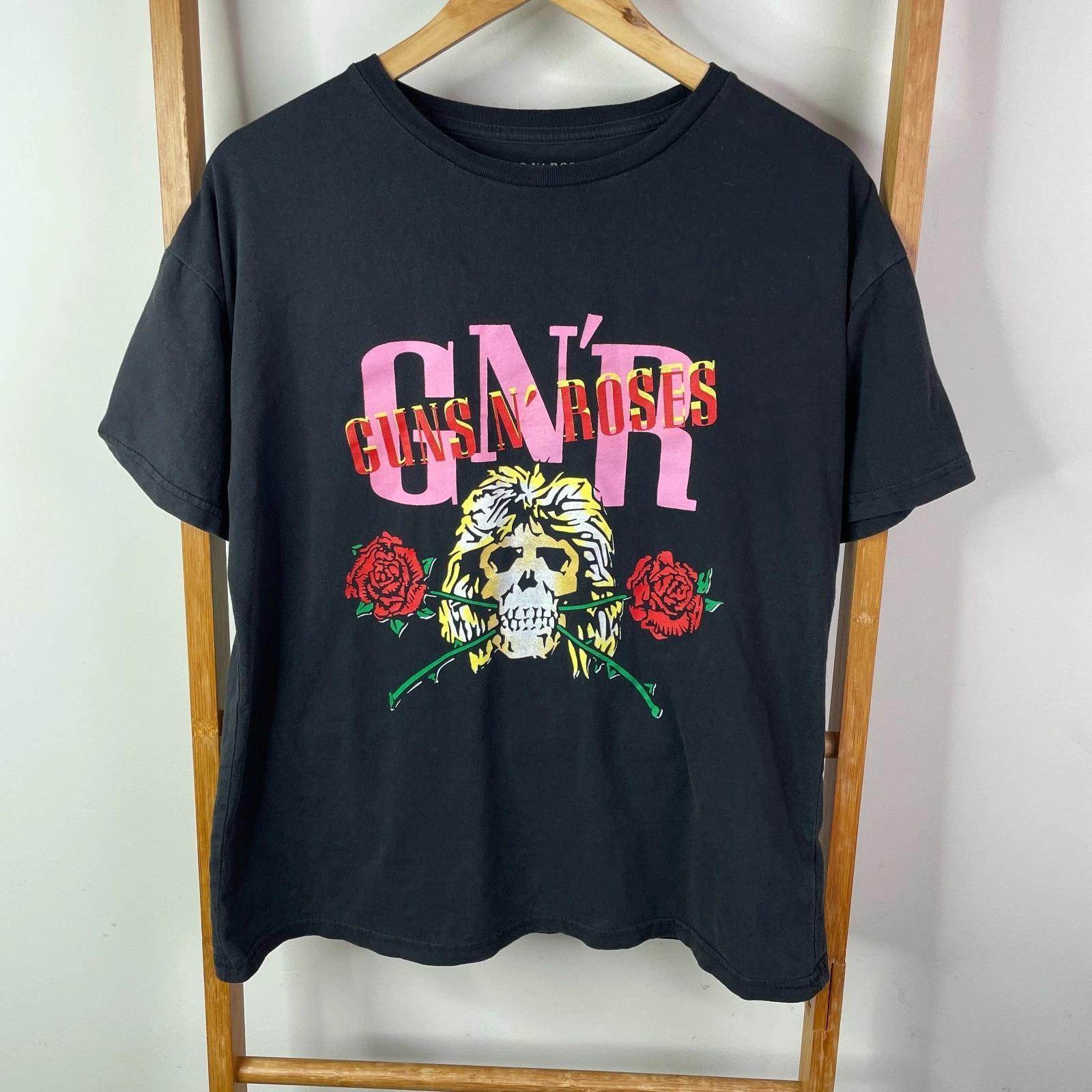 Guns N Roses Shirt Mens Small Black Appetite For Destruction UK Tour 87 Music 2XL