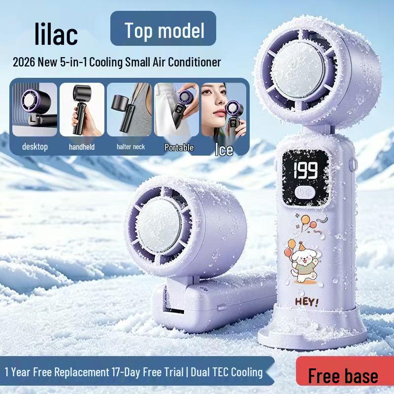 New Cross-border Handheld Ice Pack with Brushless Motor, USB Fan, Ultra-light Design, & Strong Wind