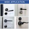 2 Pcs Vintage Door Knob Classic Old Style Door Knob Plates Round Rosettes Matte Black Doors Knobs Scar Plates Replacement for Interior Doors