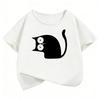 Summer Cat Pattern Children's T-Shirt Short-Sleeve Cartoon Animal Boys and Girls Clothing Cute Kitten Top