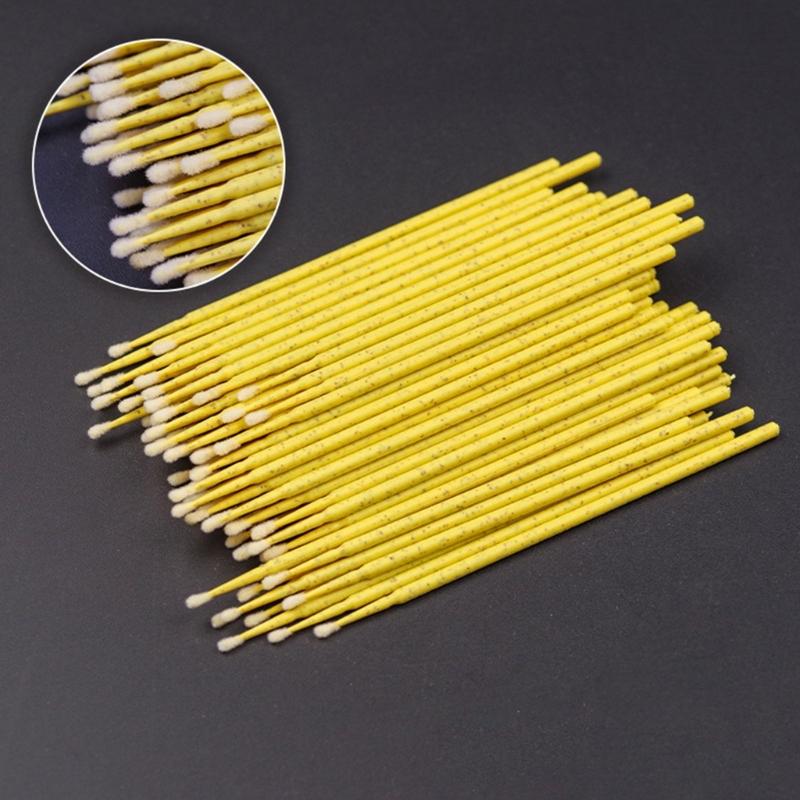 100 Stück Einweg Up Paint Mikro-Pinselspitzen Mini Auto-Kratzer-Ausbesserungsfarbe Mikro-Pinsel-Applikatorstifte Detailierwerkzeuge für Auto