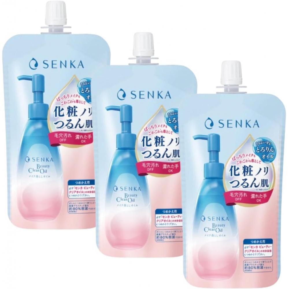 Unbranded Item [bulk Purchase] 3 Pack Senka Beauty Clear Oil Refill 160ml Cleansing Makeup Remover Oil 3