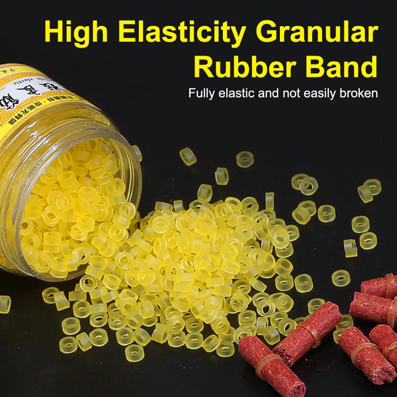 1 Set Wurmköder-Clip Angeln Handgebunden Mit Körnigen Gummibändern Pellets Köderbandagen Köder Elastische Gummiringe