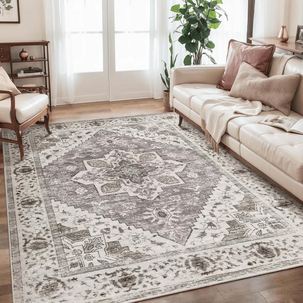 Tappeto da Pavimento Stile Bohemien Antiscivolo, Facile da Pulire Tappeto per Soggiorno Tappetino per Pavimento Camera da Letto e Soggiorno Arredamento per la Casa