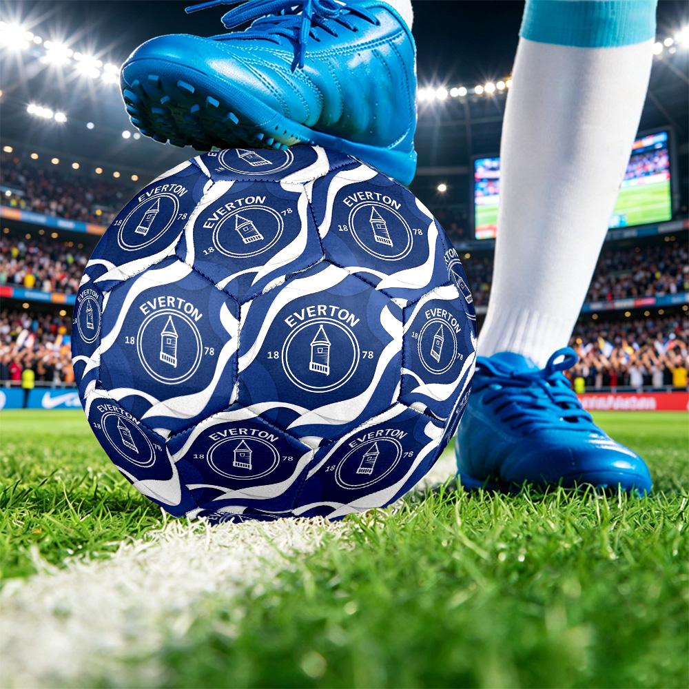 Everton FootballPrinted Size 5 Soccer Ball, Anti Slip Adult Match Football Souvenir for Football Fans