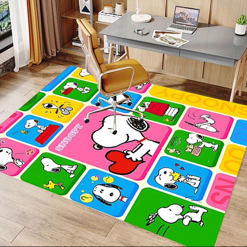 1pc Snoopys Adventures Nature Carpet for Playroom Bedroom Living Room Sofa Home Decor,kids Game Area Rug Non-slip Floor Mat Y73013