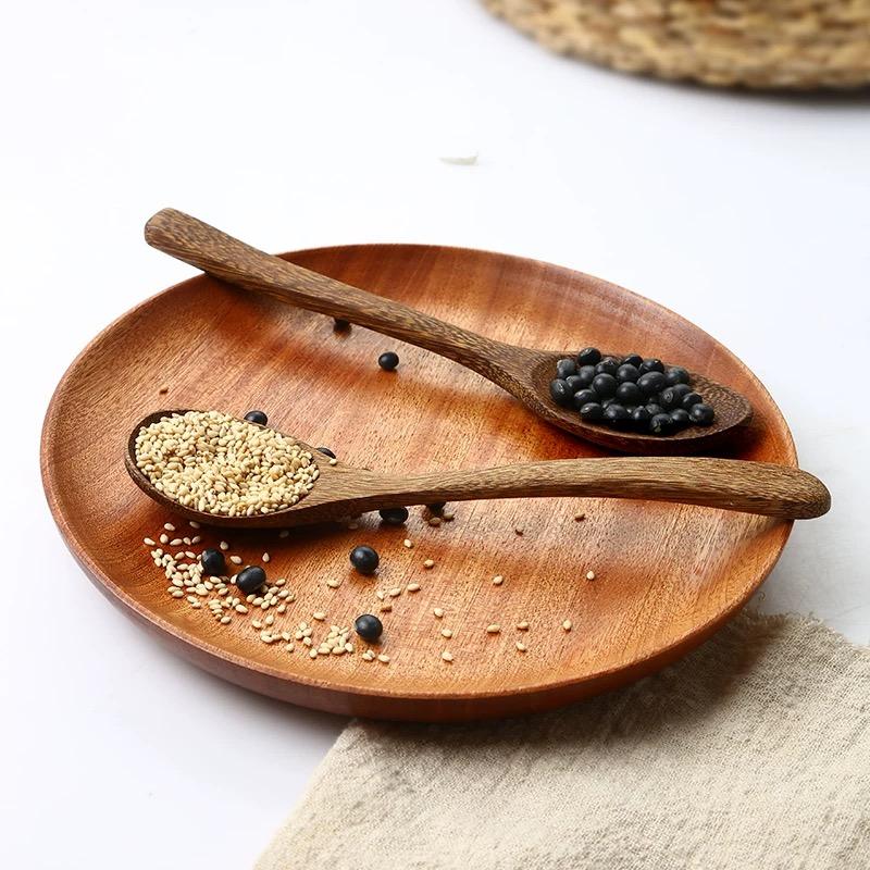 1-6 szt. Drewniana łyżka Drewno skrzydełek kurczaka Długi uchwyt Łyżka do zupy Łyżka do mieszania miodu Bez lakieru Bez wosku Gospodarstwo domowe Duża łyżka do ryżu