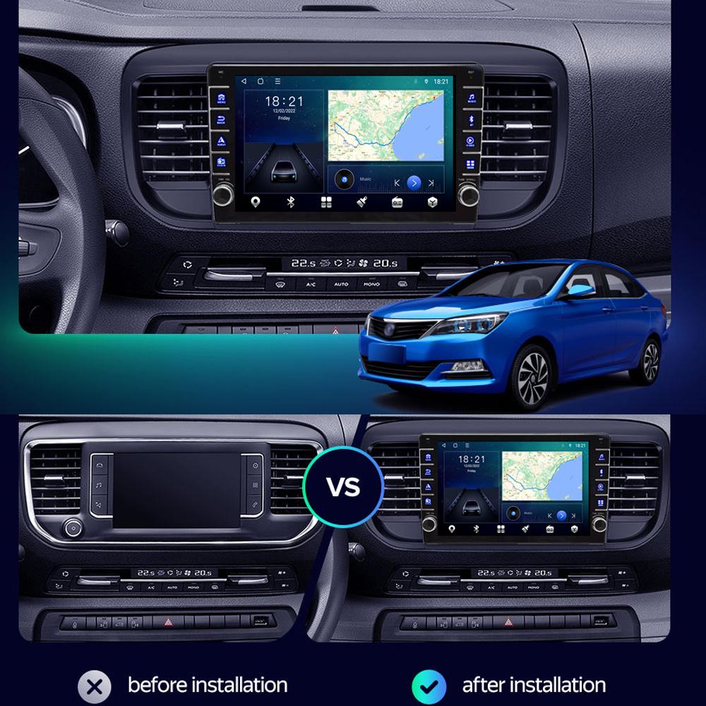 Android pro Citroen Jumpy 3 Space Tourer 2016-2021 s knoflíkem Autorádio GPS Navigační přehrávač 1+16GB