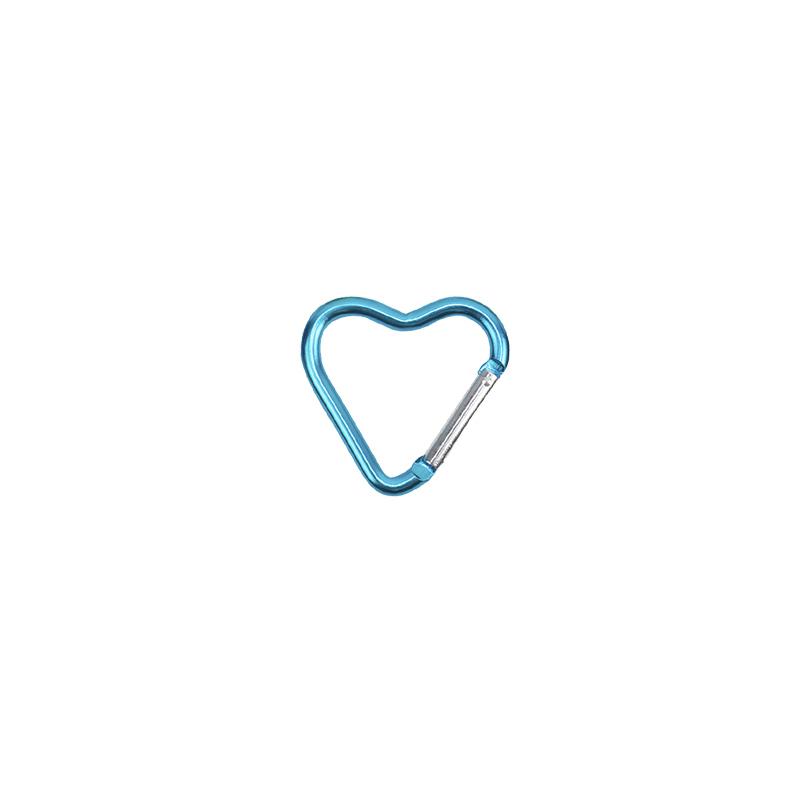 1 Pcs Heart-shaped Aluminum Carabiner Key Chain Clip Outdoor Keyring Hook Water Bottle Hanging Buckle Travel Kit Accessories
