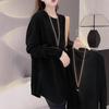 Autumn Winter Solid All-match T-shirt Women Long Sleeve Warm Pullover Top Female Solid Color Loose Casual Tee
