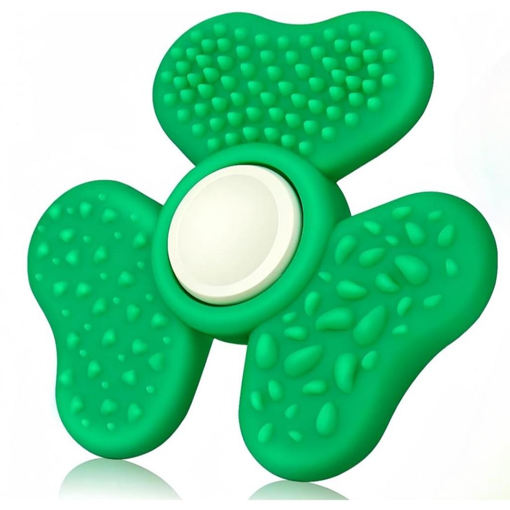 Fidget hračky, Třílístková ruční senzorická hračka, Zelené texturované fidget spinnery, Kancelářská stolní hračka pro úlevu od úzkosti, Třídní cena, Valentýnské dárky pro děti