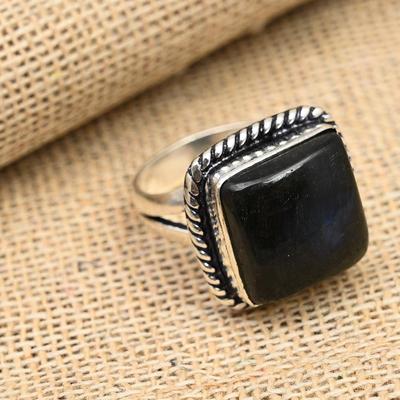 Amazing Labradorite Gemstone Handmade 925 Sterling Silver Ring Jewelry