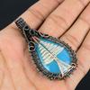 Tree Of Life Blue Chalcedony 999 Copper Wire Wrapped Pendant, Handmade Gemstone Pendant Jewelry, Gifts For Wife Brand New Pendant