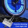 Solar LED Colorful Bike Wheel Light USB Rechargeable Bike Tire Safety Light Smart Sensing Cycling Tire Lights for Kids Adults