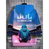 3D Digital Print JUL Court Atmosphere Backdrop Hooded Sweatshirt, Trendy Casual Kids' Wear