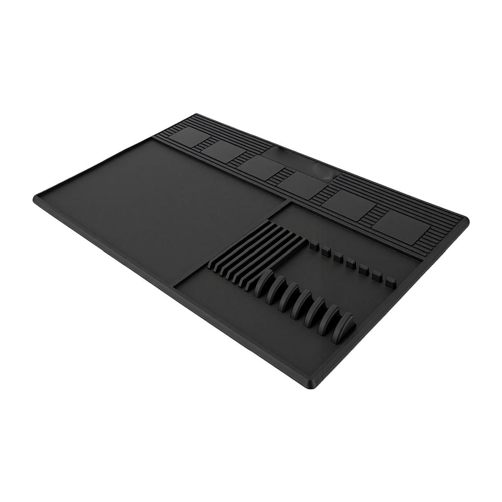 Magnetic Barber Mat 6 Strong Magnets Scissor Comb Slots Non Slip Heat Resistance Water Proof Barber Tool Mat Large Size