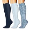 3 Pairs Compressed Socks with Elastic Fabric Leg Support Stockings for Promoting Better Circulation and Muscle Recovery