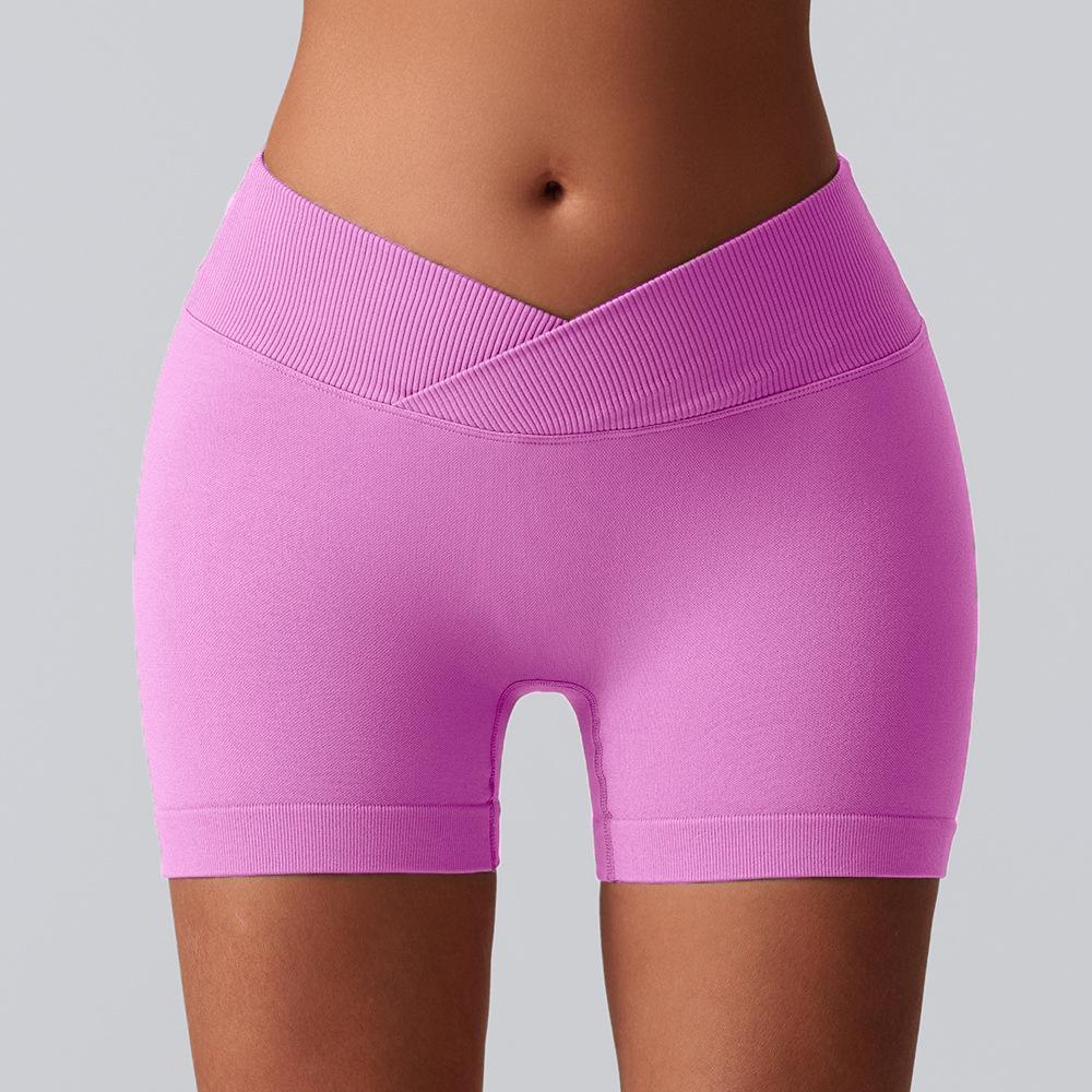 Outdoor Hip Lifting Dreiteilige Yoga-Shorts Hohe Taille Fitnesshosen Sport-Laufshorts Damen Yoga-Kleidung Schnelltrocknende Shorts Damen