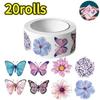 Colorful Butterfly Flower Sticker Colorful Butterfly Decals Stickers Party Decoration Scrapbook Stationery Gifts for Christmas