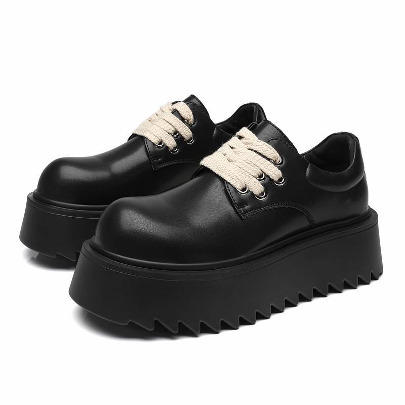 

Sprig Оригинальный дизайн Высокое качество Панк стиль Черная кожа Увеличивающая рост обувь для мужской повседневной носки на вечеринку 44 чёрный