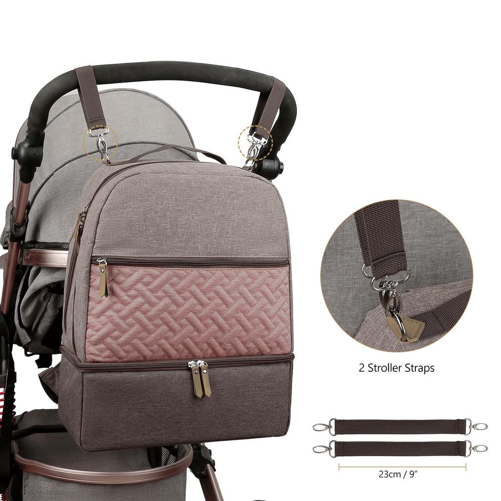 Mother & Baby Travel Backpack: Insulated Food & Milk Storage with Freshness Preservation for Outdoor Dining.