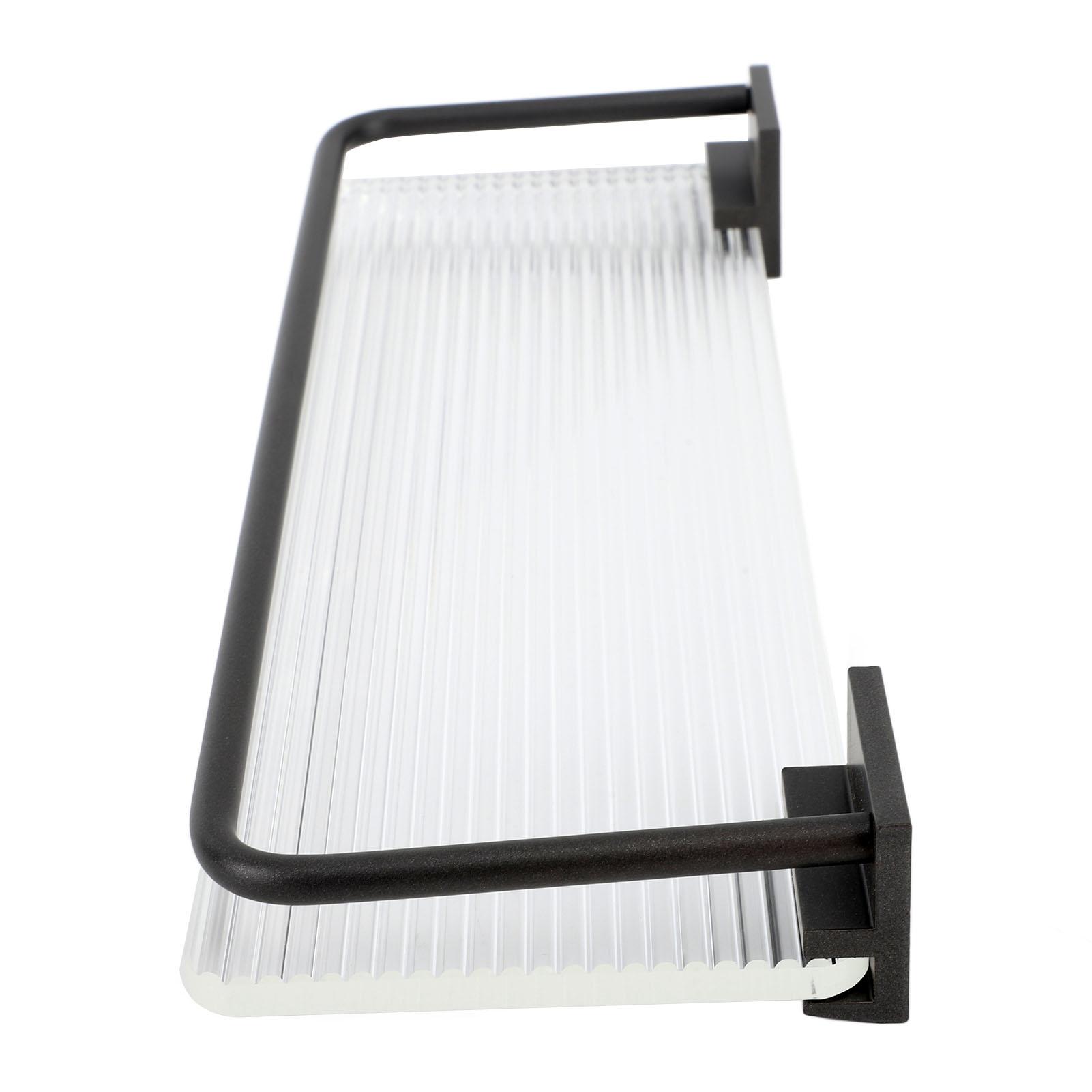 Étagère Murale de Salle de Bain 30cm Espace Aluminium Acrylique Porte-Serviettes Étagère de Rangement pour Salle de Bain