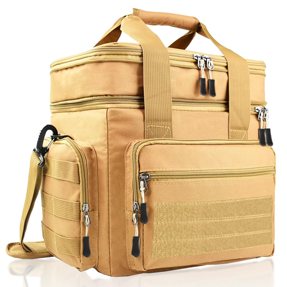 

EIING Изолированная сумка для ланча с двумя литрами Компактный и легкий мягкий холодильник с регулируемым плечевым ремнем и MOLLE и Easy Идеально подходит для улицы