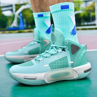 New Basketball Shoes Male Professional Training Actual Combat Shock Absorption Rebound Junior High School Sports Shoes Female