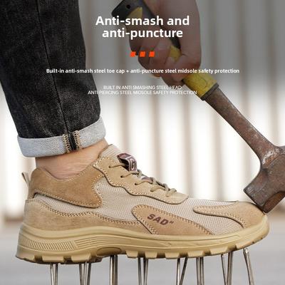Scarpe antinfortunistiche moda Stivali da uomo Scarpe con punta in acciaio Scarpe da ginnastica da lavoro antiforatura Scarpe da uomo Stivali da lavoro Calzature indistruttibili