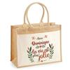 Tote Bag - PLANETEE - Dominique « Life Is More Beautiful » - Natural Jute - 43x33 Cm - Printed In France