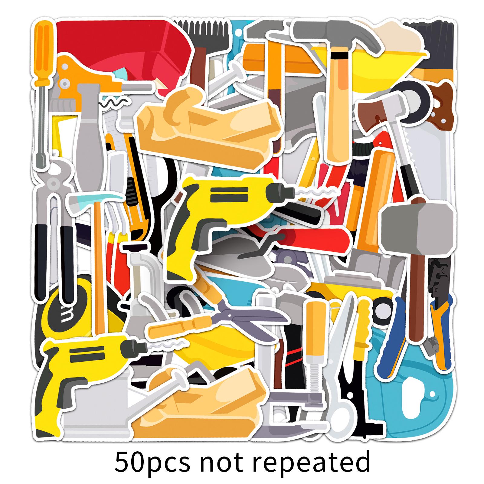 50 Original Hand-Painted Cartoon Stickers: Decorative Stationery for Planners and Resin Crafting