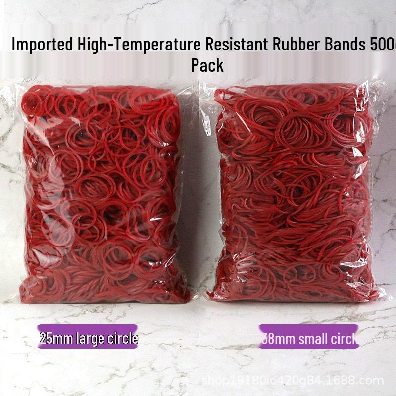 Barbershop High Elasticity Perm Rubber Bands with Leather Cover - 500G
