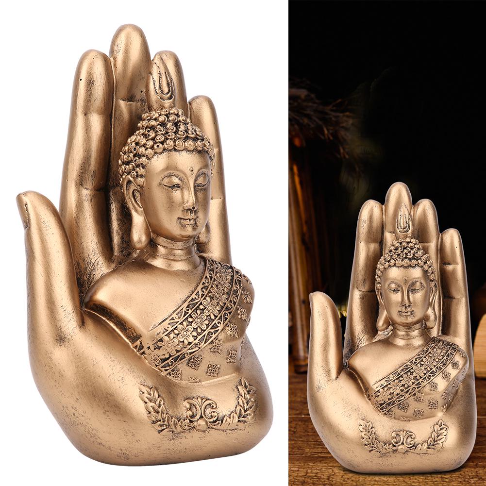 Hushåll Antik Harts Buddha Staty Ornament Konst Hantverk Kontor Skrivbord Dekoration Tillbehör