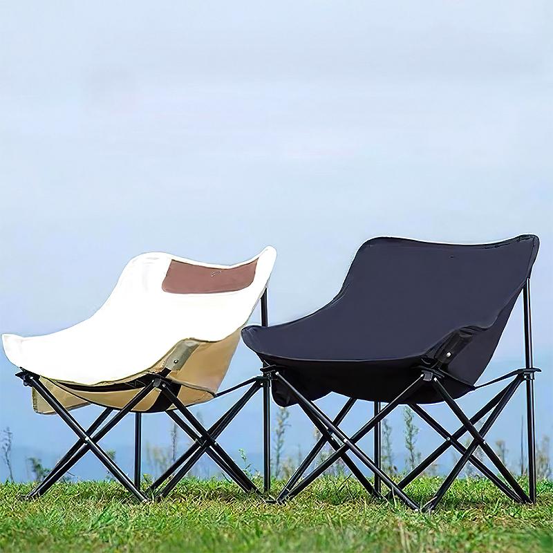 1PC Folding Moon Chair Portable Ultra Light Comfortable Saving Space Wear-resistant Picnic Gear Outdoor Camping Chair