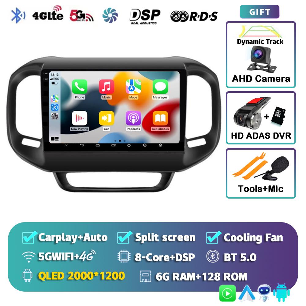 Android 14 Carplay Auto 4G+WIFI Car Radio For FIAT Toro 2017 - 2021 Multimedia Video Player Navigation GPS DSP 360 Camera Stereo