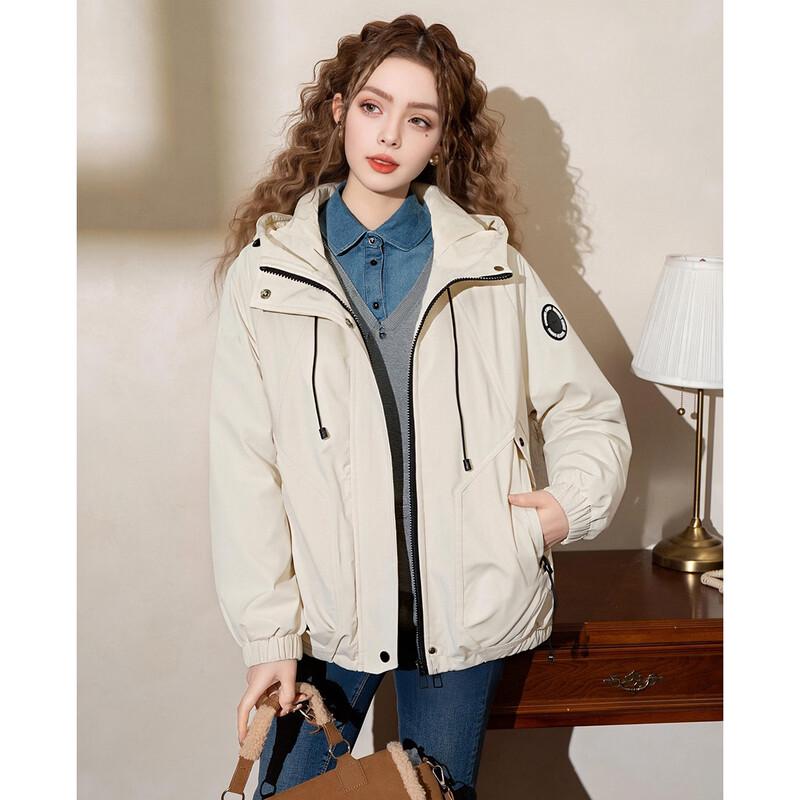 ET BOITE Women's Loose Fit Hooded Jacket