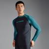Li Ning Swimming Series Letter Round Neck Pullover Long Sleeve Swimsuit Men swimsuit Balm-Green Black ASLT085-3