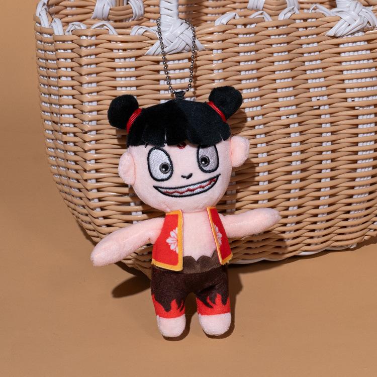 Devil Boy Nezha Moving Expression Doll Plush Doll Pendant 8-inch Keychain Backpack Hanging Decoration