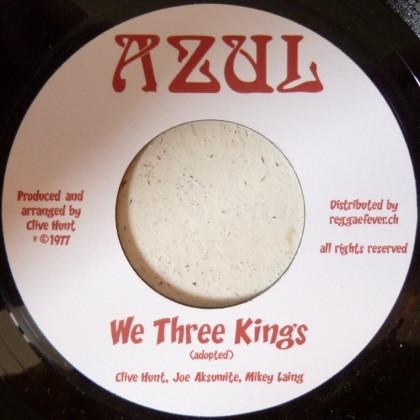 

7inch Record CLIVE HUNT , JOE AKSUM , MICHAEL LA - We Three Kings RF027 Azul 2012 Switzerlan Reggae, Ska & Dub Used