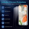 For Google Pixel 9a Case TPU Clear Phone Cover+2PCS Tempered Glass Screen Film 2.5D Arc Edge