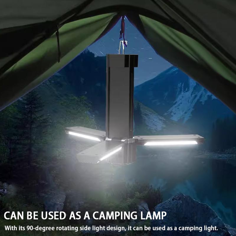 Sun Lamp Rechargeable Camping-Ready With Six-Level Dimming And Foldable Operation